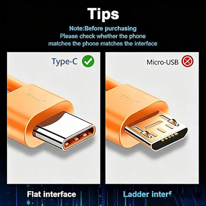 Orange iPhone 17/17E Car Carplay Cable for iPhone 17/16/15, 15/16/17 Pro Max 15 16 Plus Charging Cable, USB A to USB C Cord for iPad 10th Gen iPad Pro, Air 5th 4th Mini 6th Replacement Cord(3.3 FT)