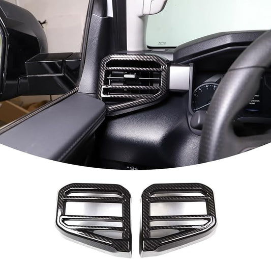 Aunginsy Center Console Side Air Conditioning Outlet Trim Cover Compatible with Toyota Tundra/Sequoia 2022-2026, Dashboard Side A/C Wind Vent Panel Decorative Frame Protector ABS Interior Accessories
