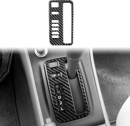 Black Real Carbon Fiber Accessories Car Gear Shift Control Anti-Scratch Panel Cover Interior Trim Sticker Decal for Toyota Corolla CE LE S 2003 2004 2005 2006 2007 2008/XRS 2005-2006 Sedan 1PC