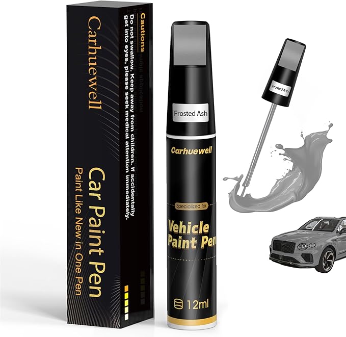 Grey Touch Up Paint for Cars, Car Scratch Repair Pen, Car Paint Touch Up Pen Auto Scratches Remover Easy to Use and Quick Fix(Frosted Ash)