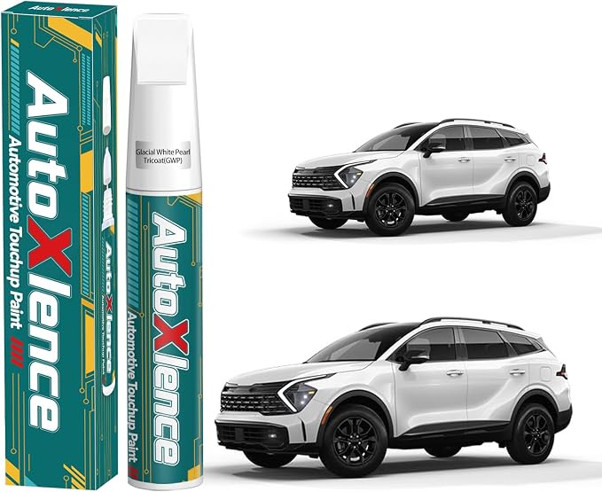 Glacial White Pearl Tricoat(GWP) Touch Up Paint Compatible with Kia Car Paint Pen Scratch Repair Automotive Scratch Remover Fix Exact Color Match