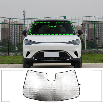 Windshield Sun Shade Compatible with Mercedes-Benz Smart #1 2022-2023 Foldable Front Windshield Sunshade Protector, Block UV Rays Keep Your Car Cooler
