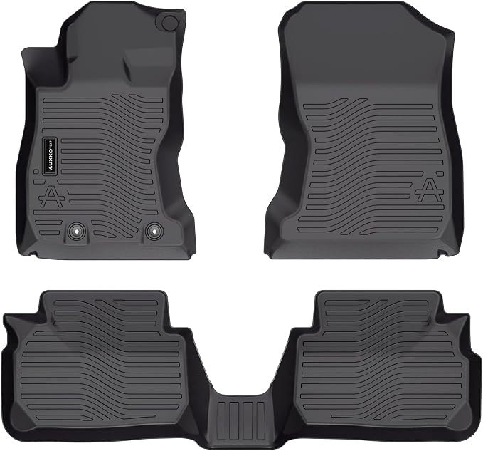 Auxko All Weather Floor Mats Fit for Subaru WRX 2026-2022 TPE Rubber Liners WRX Accessories Set All Season Guard Odorless Anti-Slip Floor Mats