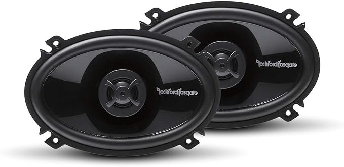 Rockford Fosgate P1462 Punch 4"x 6" 2-Way Coaxial Full Range Speakers - Black (Pair)