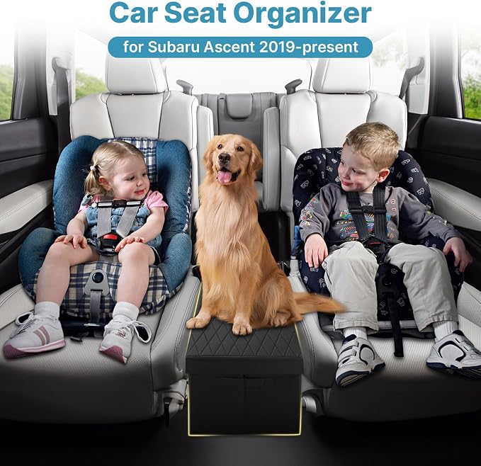 Mixsuper Liner Car Seat Organizer for Subaru Ascent 2019-2026, Console Organizer Backseat Box for Subaru Ascent, Dog Toy Box Storage Bin Kids Toys Baby Supplies Travel Accessories