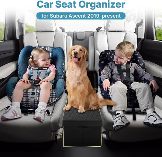 Mixsuper Liner Car Seat Organizer for Subaru Ascent 2019-2026, Console Organizer Backseat Box for Subaru Ascent, Dog Toy Box Storage Bin Kids Toys Baby Supplies Travel Accessories