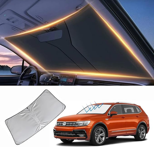 Windshield Sun Shade for Volkswagen Tiguan Front Window Shades Cover for 2009-2024 2025 2026 Tiguan Windshield Sun Visor Protector Car Accessories