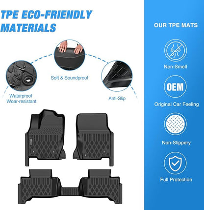 Nilight Floor Mats for Toyota Land Cruiser GX550 (Only for 5 Seats) 2024 2025 2026 All Weather Custom Fit Heavy Duty Floor Liners