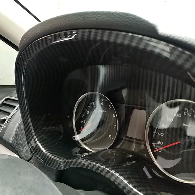 HIGH FLYING for Subaru WRX STI 2015-2021, Forester 2014-2018, XV Crosstrek 2013-2017 Car Interior Accessories Center Consoles Display Frame Cover Trim ABS Carbon Fiber Grain 1pc