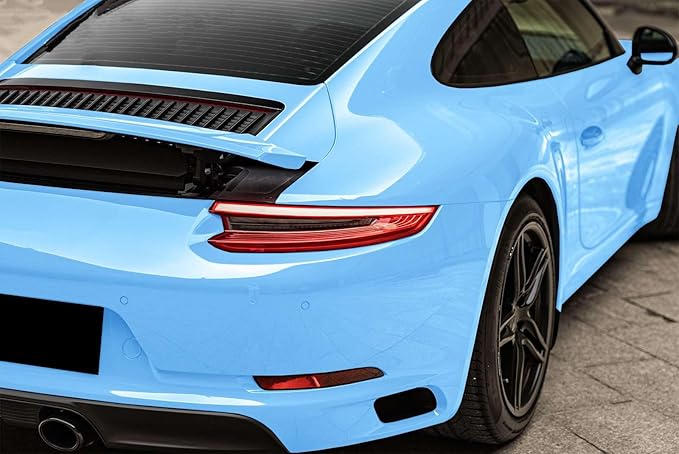 60"x180" (5FTx15FT) PPF Paint Protection Film Gloss Light Blue Self Healing Auto Bra Vinyl Wrap Invisible Scratches Shield Sheet DIY with Tool Kit