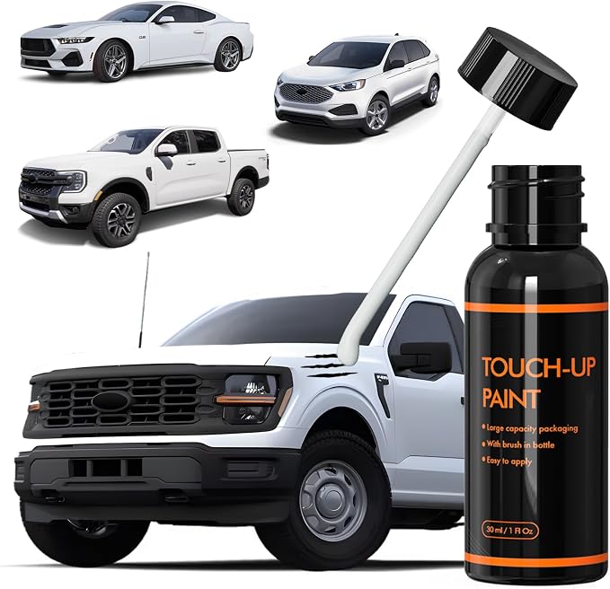 YZ Oxford White Touch Up Paint for Ford, DIY Car Paint Scratch Repair Kit, Automotive Paints, Quick & Easy Fix Scratch Repair for F-150/Mustang/Transit/Explorer/Taurus/Focus/Ranger/Escape/Edge