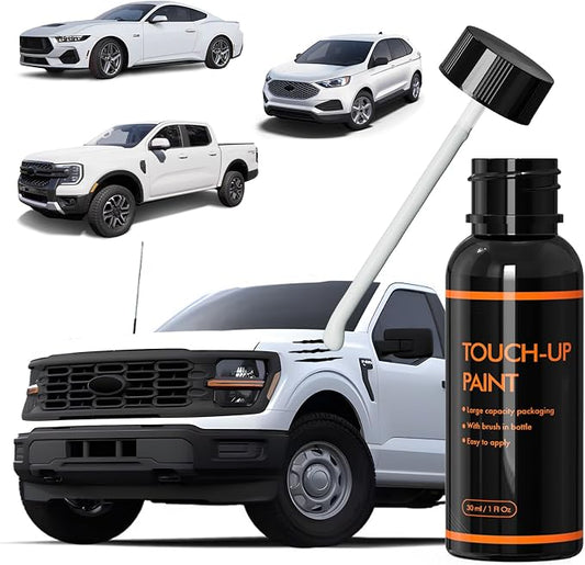YZ Oxford White Touch Up Paint for Ford, DIY Car Paint Scratch Repair Kit, Automotive Paints, Quick & Easy Fix Scratch Repair for F-150/Mustang/Transit/Explorer/Taurus/Focus/Ranger/Escape/Edge