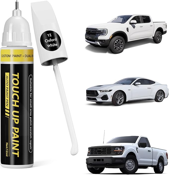 (Oxford White (YZ) Car Touch Up Paint for ford,Car Paint Scratch Repair Kit,2 in 1 Premium Scratch Remover Pen with Exact Color-Matched