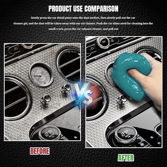 Car Cleaning Gel, Car Cleaning Supplies, Car Cleaning Putty, Universal Car Cleaning Kit Auto Detailing Tools Car Accessories Fit for Automotive, Keyboard, Camera, Printers (Blue, 1PCS)