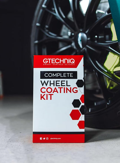 Gtechniq Wheel Coating Kit for Cars, 3-Piece | Includes Paint Degreaser Panel Wipe, C5 Wheel Armor and Microfiber Cloth, Enhances Protection and Shine, Easy to Apply and Long-Lasting Results