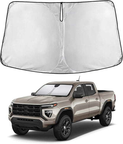 EcoNour Windshield Sunshade Compatible for GMC Canyon 2023 2024 2025, Sun Visor for Front Windshield & Window Sun Shade Cover, UV Heat Blocker & Protector, Car Accessories