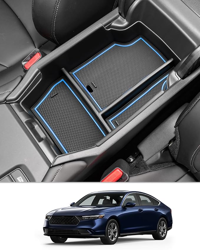 CDEFG 2023-2026 Accord Center Console Accessory Organizer for 2023 2024 2025 2026 Accord 11th Gen (Sport EX-L Sport-L Touring LX EX) Console Armrest Storage Box Accord Hybrid Accessories (Blue)