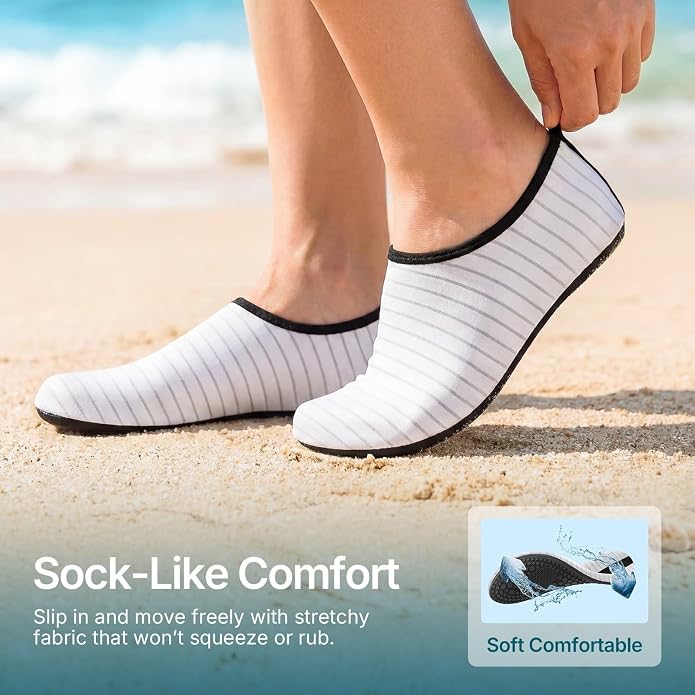 Water Shoes for Women Men Quick-Dry Aqua Socks Swim Beach Outfits Barefoot Yoga Exercise Wear Sport Accessories Pool Camping Must Haves River Hiking Adult Youth Size