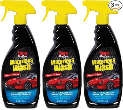 Stoner Car Care 92604-3PK Waterless Wash Car Detailing Spray – Safe, Scratch-Free Formula Quickly Cleans, Shines & Protects Cars, Trucks, Boats, Motorcycles, RVs & More – 22 Fl Oz, Pack of 3