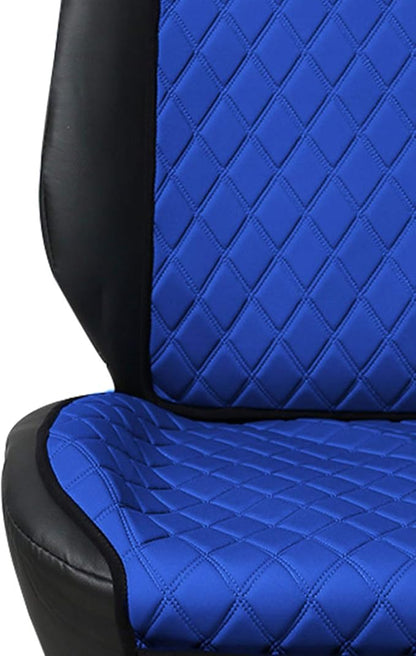 FH Group Car Seat Cushion – Neosupreme Single Front Seat Cover with Front Pockets, Airbag Compatible, Universal Fit Car Seat Cushion for Driver or Passenger Seat, SUV, Truck, Sedan & Van – Blue