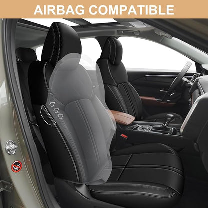 TTX LIGHTING Custom Fit Seat Covers for Mazda CX50 2023 2024 2025 2026, Full Set Faux Leather Black(CX-50 Seat Cover 2023-2026, Black)