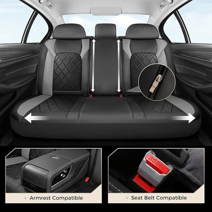 Coverado Car Seat Covers, Seat Covers Full Set, 5 Seats Automotive Seat Cover, Mesh Breathable Seat Protectors, Universal Fit for Most Cars