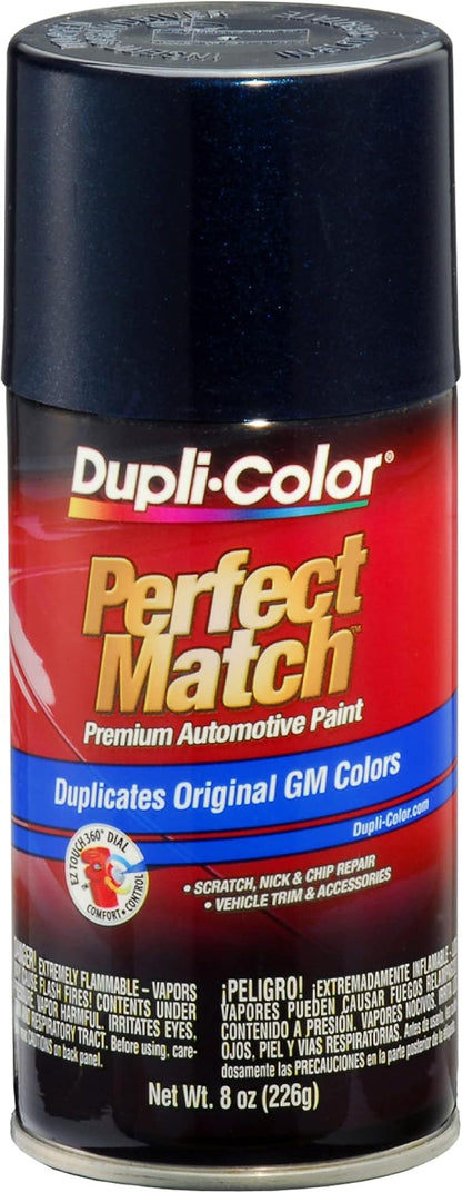 Dupli-Color EBGM05007 Perfect Match Automotive Spray Paint – General Motors Dark Ming Blue Metallic, 25 WA722J – 8 oz. Aerosol Can