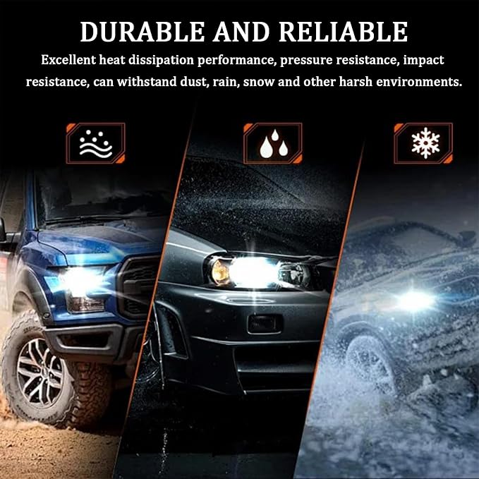 vvag 2PCS 9005/HB3 LED Bulbs for Automotive, 3800LM 6000K Car LED Headlight Bulb, Universal High Beam and Low Beam Car Accessories, Plug & Play Headlights for Most Cars Trucks SUVs