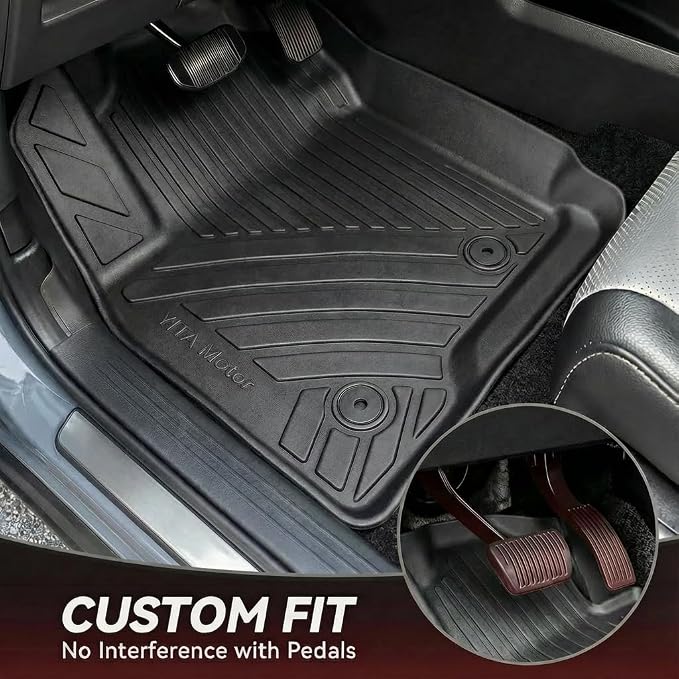YITAMOTOR Floor Mats Fit for 2024 2025 2026 Chevrolet Trax ACTIV/LS/LT/RS, TPE All Weather Custom Fit Floor Liners & Cargo Mat for Chevy Trax Accessories, Automotive 1st & 2nd Row Car Mats Set, Black