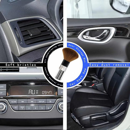 Car Interior Dusting Brush Auto Dust Sweeping Soft Brush Automotive Mini Duster Interior Cleaning Brush for Car Air Vent,Dash,Seat Microfiber Sweep Detailing Brushes Dust Removal Tools 3PCS