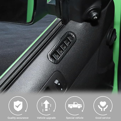 Jimen Compatible with Ford Mustang 2010-2014, Car Interior Door Side AC Vent Outlet Cover Trim (Carbon Fiber)