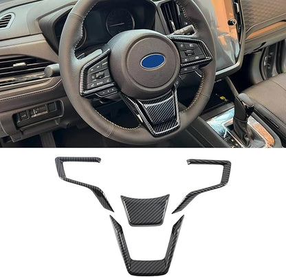 Interior Trim for Subaru Forester 2025 2026 Carbon Fiber Gear Shift Panel with Steering Wheel Trim