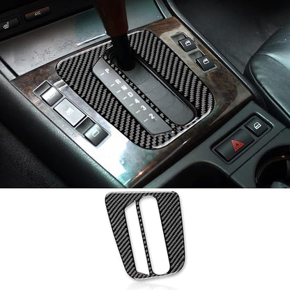AIRSPEED for BMW E46 1998-2006 Center Console Gear Shift Panel Trim (Upper Left Button Cutout) – Carbon Fiber Interior Trim Accessories, Black