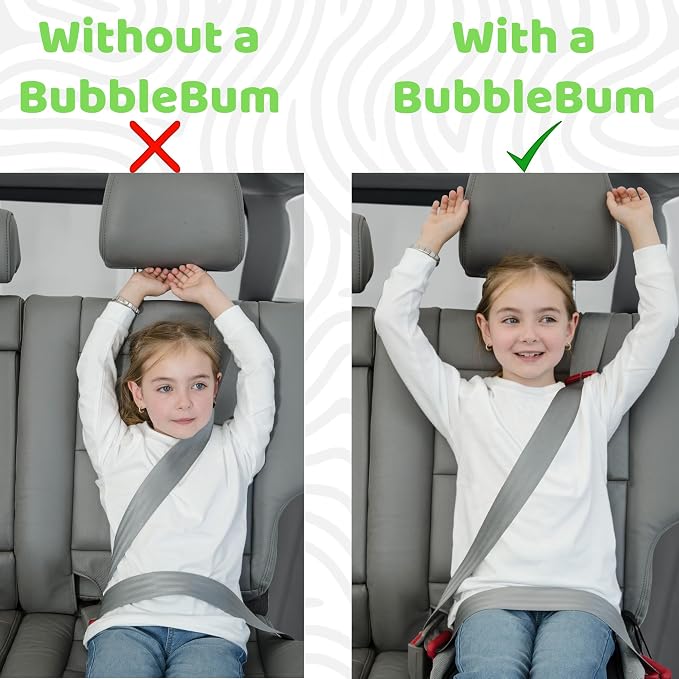 bubblebum Inflatable Backless Booster Car Seat, Portable Travel Booster Seat, Booster Seats for Cars 40-100 lbs, Kids & Child 4-10 years old - Pink | Inflatable Seats for Cars, Kids 40-100 lbs, Ages 4-11, Fits 3 Across, Rideshare & Carpool, FMVSS 213 C...