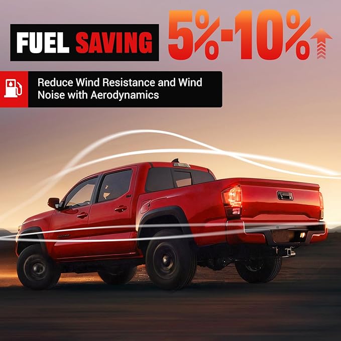 Soft Tri-Fold Truck Bed Tonneau Cover for 2016-2025 2026 Toyota Tacoma Fits 6FT Bed (73.7") | Only for Models with The Deck Rail System
