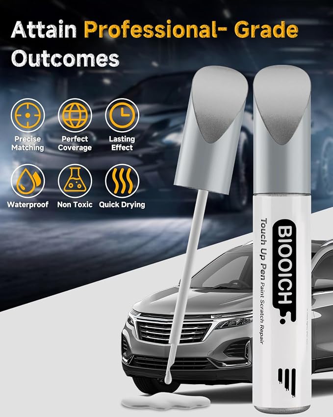 Touch Up Paint Pen Exact Color Match Car Chip and Scratch Repair (for Chevrolet, Ice/Quick Silver/Switchblade Met(GAN/9W5/WA636R))