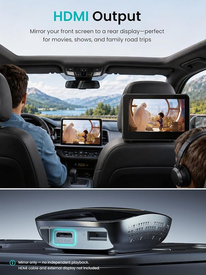 Wireless Carplay Adapter ATOTOOUT Magic AI Box - Wireless Android Auto Adapter, Support for YouTube, Netflix, TikTok, HDMI Output, Dual Wi-Fi AI-Powered, OTA, CB4DT-BK