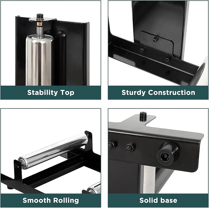 biosp Rolling Wheel Detailing Stand, Heavy Duty Polishes Wheel Cleaning Stand for Ceramic Coating, Applying Tire Shine & Car Wheel Wash fo Auto Repair Shop Garage