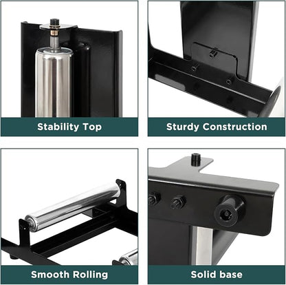biosp Rolling Wheel Detailing Stand, Heavy Duty Polishes Wheel Cleaning Stand for Ceramic Coating, Applying Tire Shine & Car Wheel Wash fo Auto Repair Shop Garage