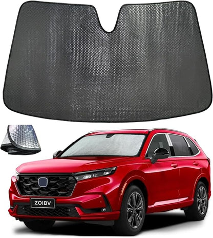 Car Windshield Sun Shade for Honda CRV 2023-2026, 5-Layer Bubble Foldable Thicken Front Window Sunshade Sun Visor Protection CR-V Accessories - Blocks Heat & UV Rays Keep Car Cooler