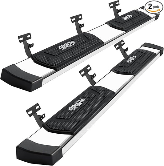 BINARY STAR 6 Inch Running Boards Compatible with 2009-2018 Dodge Ram 1500 Crew Cab(Incl. 2019-2024 Classic), 2010-2026 Ram 2500 3500, High Light Stainless Steel Step Bars Nerf Bars Steps.