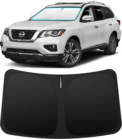 INSAUTO Custom Fit Windshield Sun Shade Accessories for Nissan Pathfinder 2013-2020, Foldable Front Window Sunshade, UV & Heat Reflector, Keeps Interior Cool, Includes Storage Bag