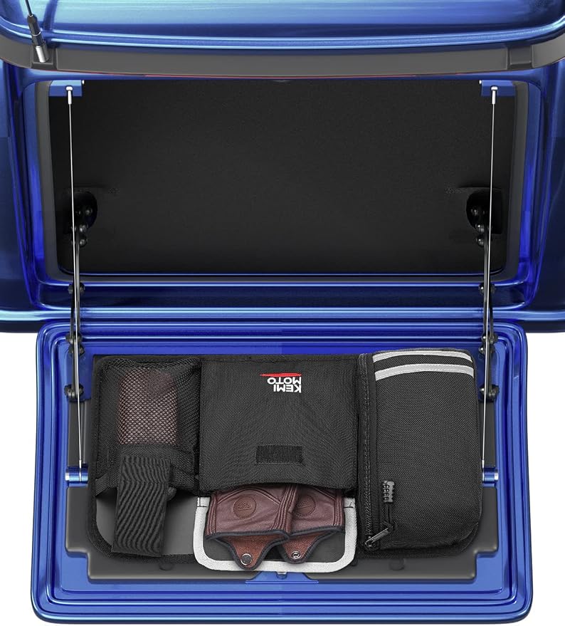 KEMIMOTO Trunk Lid Organizer Compatible with Tri Glide Freewheeler Accessories Trike models Trunk Travel-Paks Door Organizer Travelling Storage 2009-2024 2025