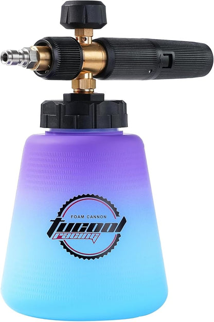 Foam Cannon with 1/4 inch Quick Connector, Pressure Washer Snow Foam Lance for Karcher K1700 K1800 K1900 (1/4" Quick Connect Blue to Purple)