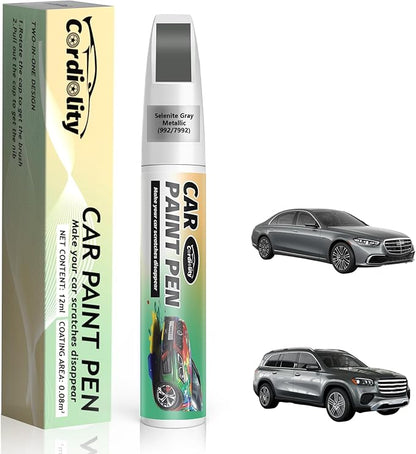 992/7992 Selenite Gray Metallic Touch Up Paint for Mercedes Benz, Color Accurate Car Paint Scratch Repair Pen, Quick & Easy Fix Automotive Chips and Nicks