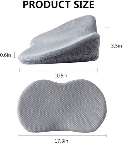 Livtribe Car Seat Cushion - Memory Foam Car Seat Pad - Sciatica & Lower Back Pain Relief - Car Seat Cushions for Driving - Road Trip Essentials for Drivers(Gray)