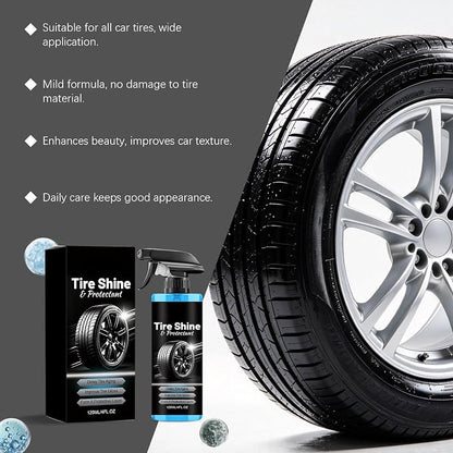 No-Wipe Tire Cleaner & Dressing Spray – Restores Deep Matte Black Finish, Protective Shine with Long-Lasting Rain-Resistant, Dry-to-Touch Formula