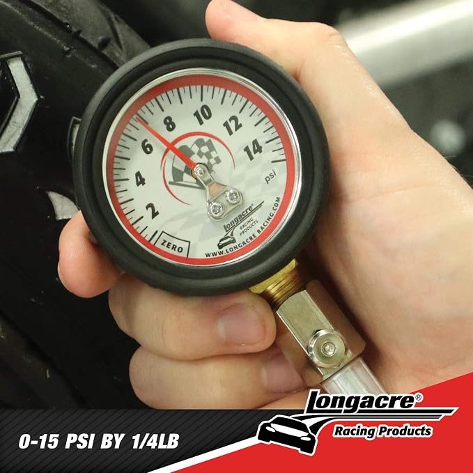 Longacre 52-52034 0-15 PSI Tire Pressure Gauge, 2 Inch