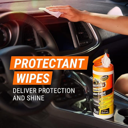 Armor All Car Cleaning Wipes and Car Protectant Wipes, Wipes for Cars, Trucks and Motorcycles, 30 Each, 2 Pack