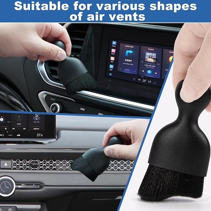 Windshield Cleaner Tool, 13Pcs Car Interior Cleaning Kit, Car Detailing Kit Interior Cleaner, Car Detailing Brushes, Car Cleaning Gel, Inside Cleaning Supplies Accessories for Women Men